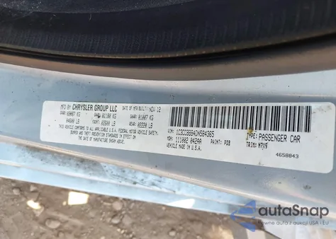 2013 Chrysler 200 Touring из США, поврежденный, VIN 1C3CCBBB4DN584365